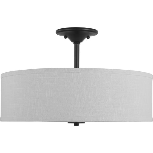 Progress Lighting Inspire Collection Graphite Three-Light 18 Inch Semi-Flush Mount (P350167-143)