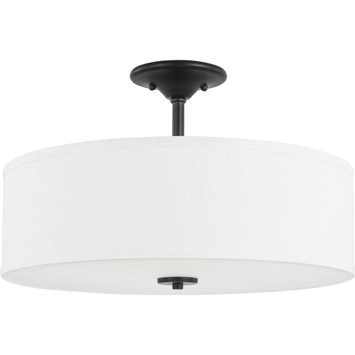 Progress Lighting Inspire Collection Graphite Three-Light 18 Inch Semi-Flush Mount (P350167-143)