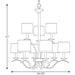 Progress Lighting Inspire Collection Nine-Light Two-Tier Chandelier (P4638-09)