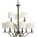 Progress Lighting Inspire Collection Nine-Light Two-Tier Chandelier (P4638-20)