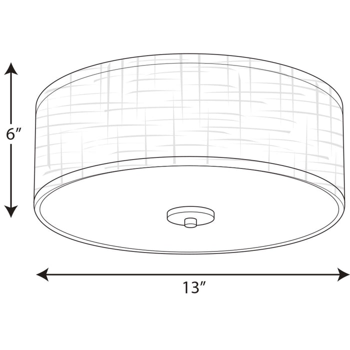 Progress Lighting Inspire Collection One-Light 13 Inch LED Flush Mount 3000K (P3696-2030K9)