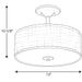Progress Lighting Inspire Collection One-Light 13 Inch LED Semi-Flush Mount 3000K (P3683-2030K9)