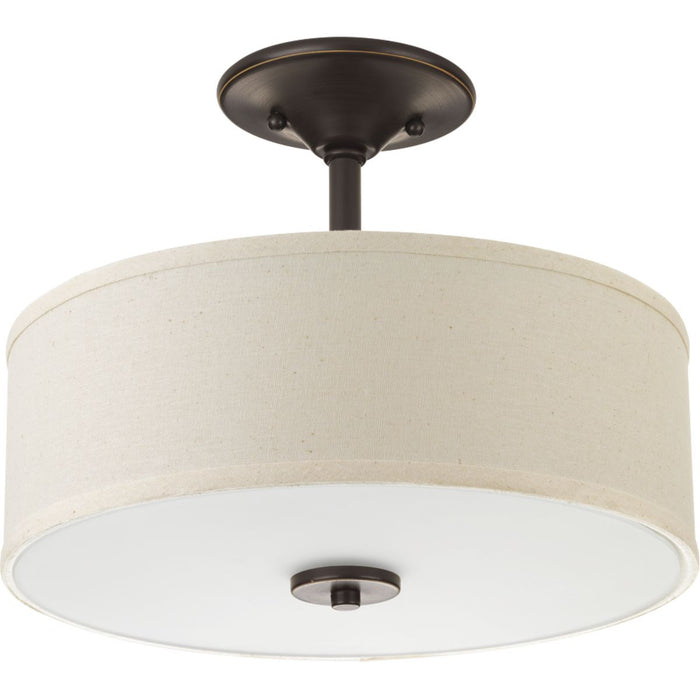Progress Lighting Inspire Collection One-Light 13 Inch LED Semi-Flush Mount 3000K (P3683-2030K9)