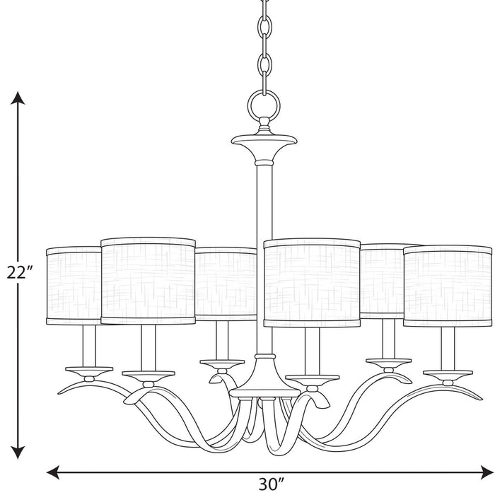 Progress Lighting Inspire Collection Six-Light Chandelier (P4739-20)