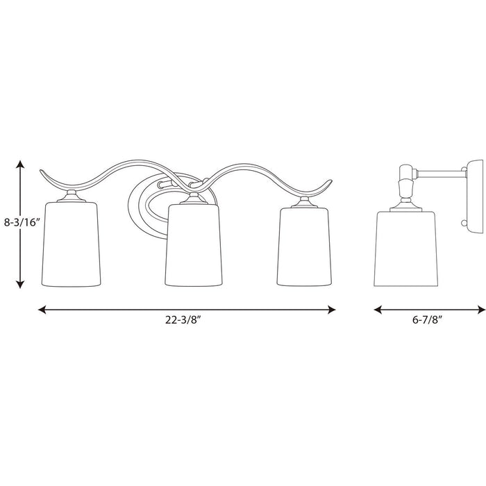 Progress Lighting Inspire Collection Three-Light Bath And Vanity (P2020-09)