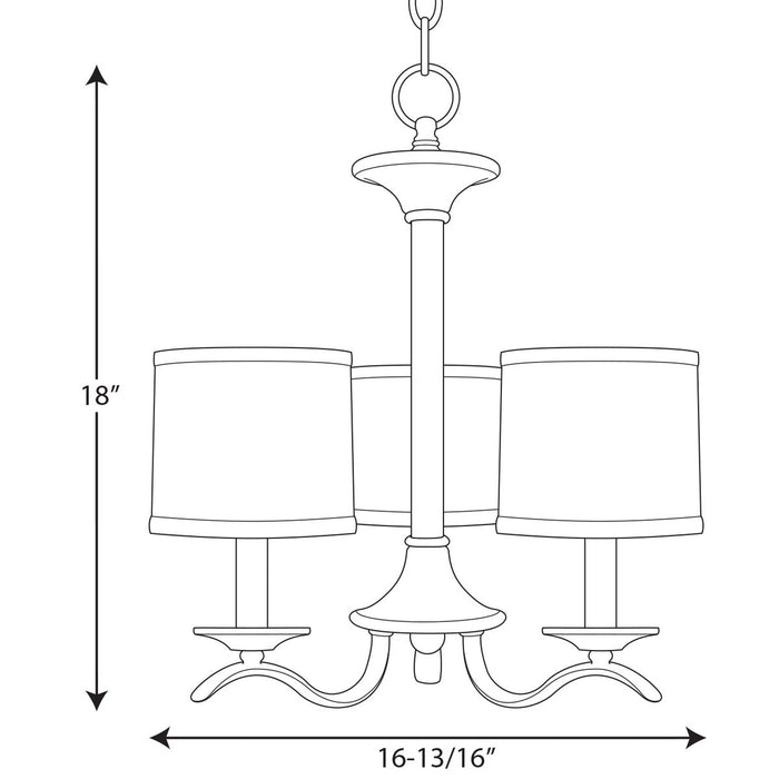 Progress Lighting Inspire Collection Three-Light Chandelier (P4632-09)