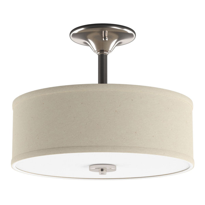 Progress Lighting Inspire Collection Two-Light 13 Inch Semi-Flush (P3712-09)