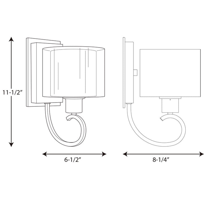 Progress Lighting Invite Collection One-Light Wall Bracket (P2041-09)