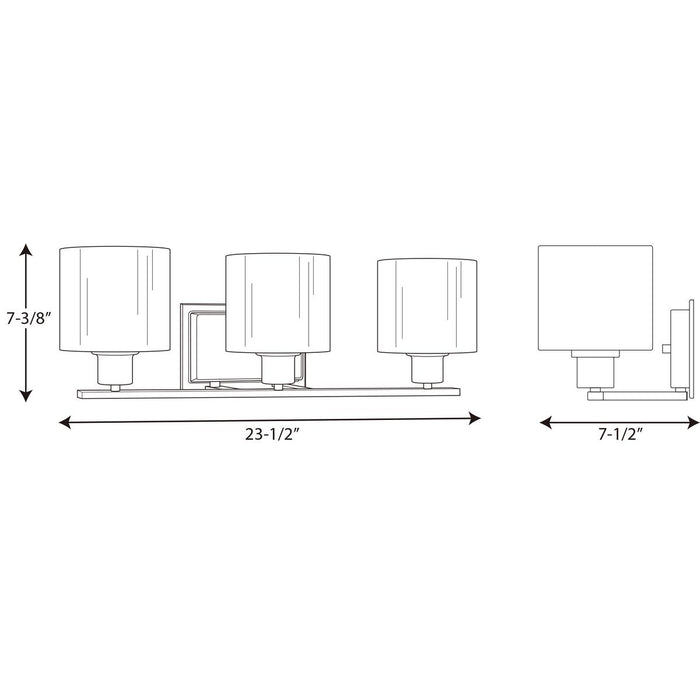 Progress Lighting Invite Collection Three-Light Bath And Vanity (P2079-09)