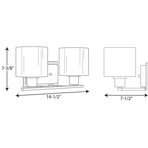 Progress Lighting Invite Collection Two-Light Bath And Vanity (P2078-09)