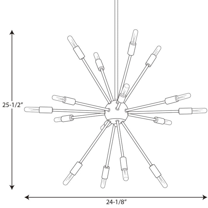 Progress Lighting Ion Collection Sixteen-Light Chandelier (P400041-109)