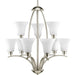 Progress Lighting Joy Collection Nine-Light Two-Tier Chandelier (P4492-09)