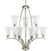 Progress Lighting Joy Collection Nine-Light Two-Tier Chandelier (P4492-09)