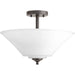 Progress Lighting Joy Collection Three-Light 16-5/8 Inch Semi-Flush Convertible (P3864-20W)