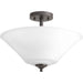 Progress Lighting Joy Collection Three-Light 16-5/8 Inch Semi-Flush Convertible (P3864-20W)