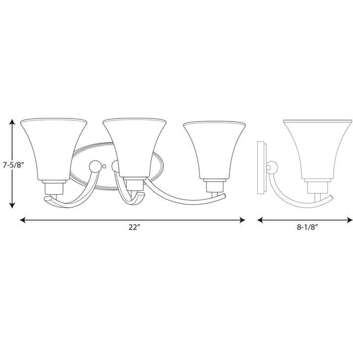 Progress Lighting Joy Collection Three-Light Bath And Vanity (P2002-09)