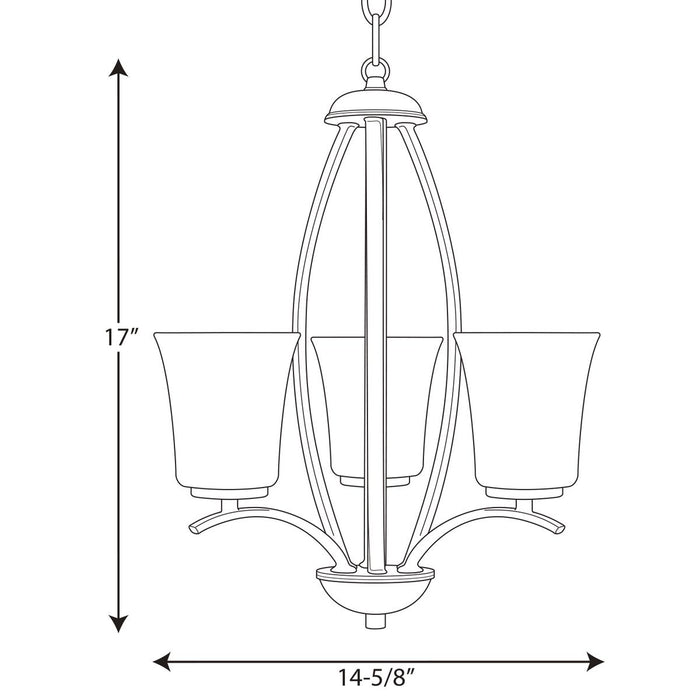 Progress Lighting Joy Collection Three-Light Foyer Chandelier (P3587-09)