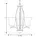 Progress Lighting Joy Collection Three-Light Foyer Chandelier (P3587-09)