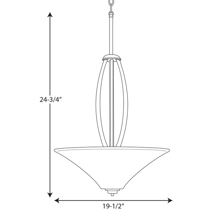 Progress Lighting Joy Collection Three-Light Inverted Pendant (P3951-20W)