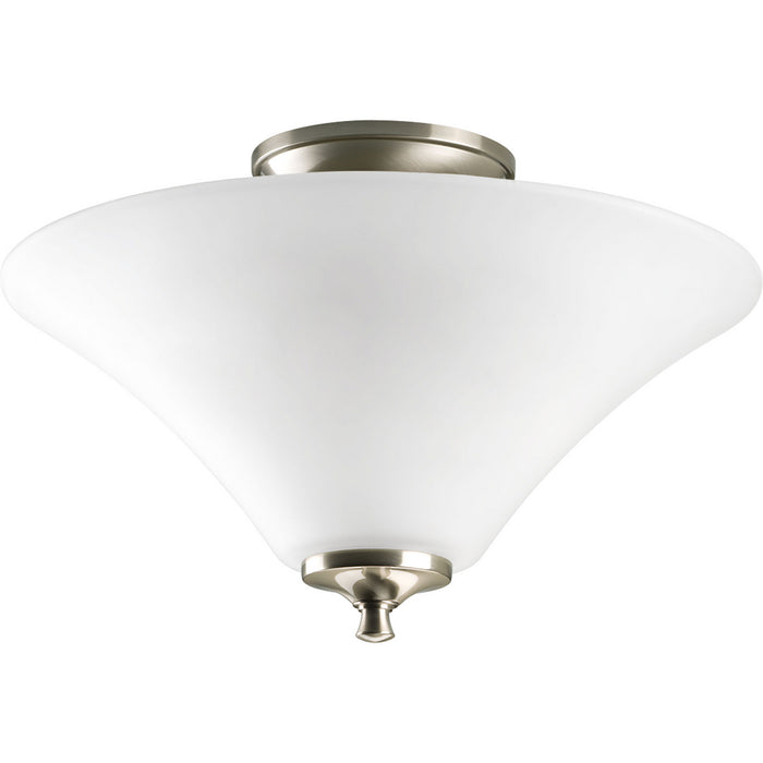 Progress Lighting Joy Collection Two-Light 13-1/4 Inch Semi Flush (P3855-09)