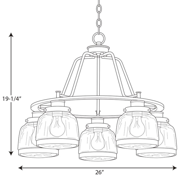 Progress Lighting Judson Collection Five-Light Chandelier (P400058-020)