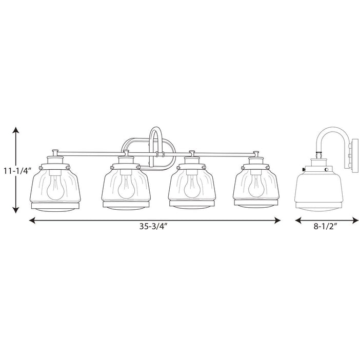 Progress Lighting Judson Four-Light Bath And Vanity (P300083-020)