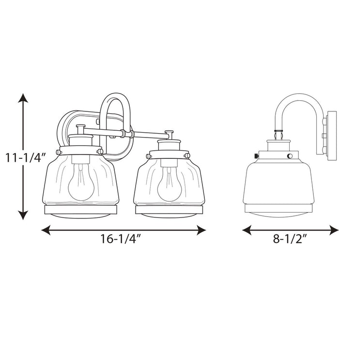 Progress Lighting Judson Two-Light Bath And Vanity (P300081-104)