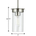 Progress Lighting Kellwyn Collection 1 Light 60W Medium Base Mini-Pendant Fixture (P500314-009)