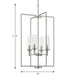 Progress Lighting Kellwyn Collection 4 Light 60W Candelabra Base Hall And Foyer Fixture (P500315-009)