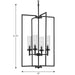 Progress Lighting Kellwyn Collection 4 Light 60W Candelabra Base Hall And Foyer Fixture (P500315-031)