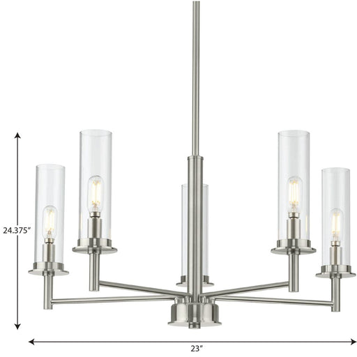 Progress Lighting Kellwyn Collection 5 Light 60W Candelabra Base Chandelier (P400251-009)