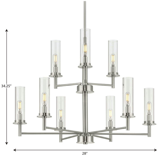 Progress Lighting Kellwyn Collection 9 Light 60W Candelabra Base Chandelier (P400252-009)