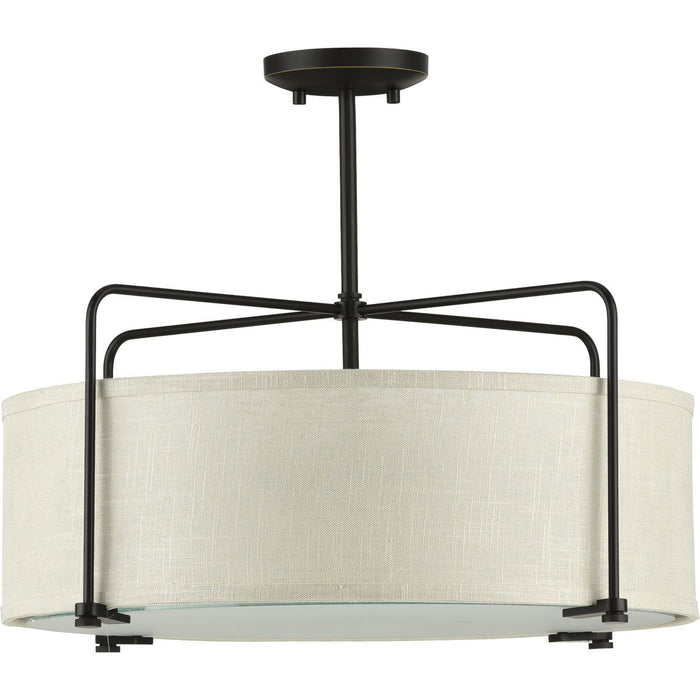 Progress Lighting Kempsey Collection Three-Light Semi-Flush Convertible (P350110-020)