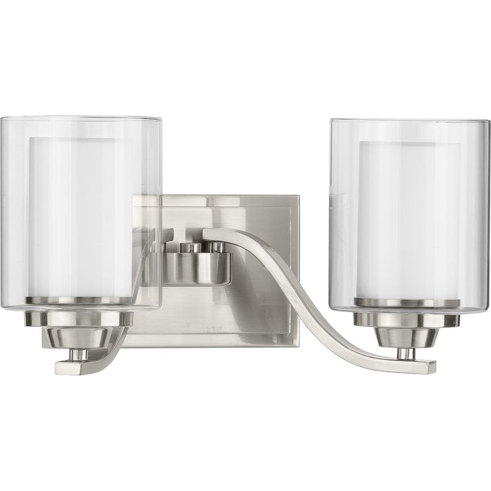 Progress Lighting Kene Collection Brushed Nickel Two-Light Bath (P300121-009)