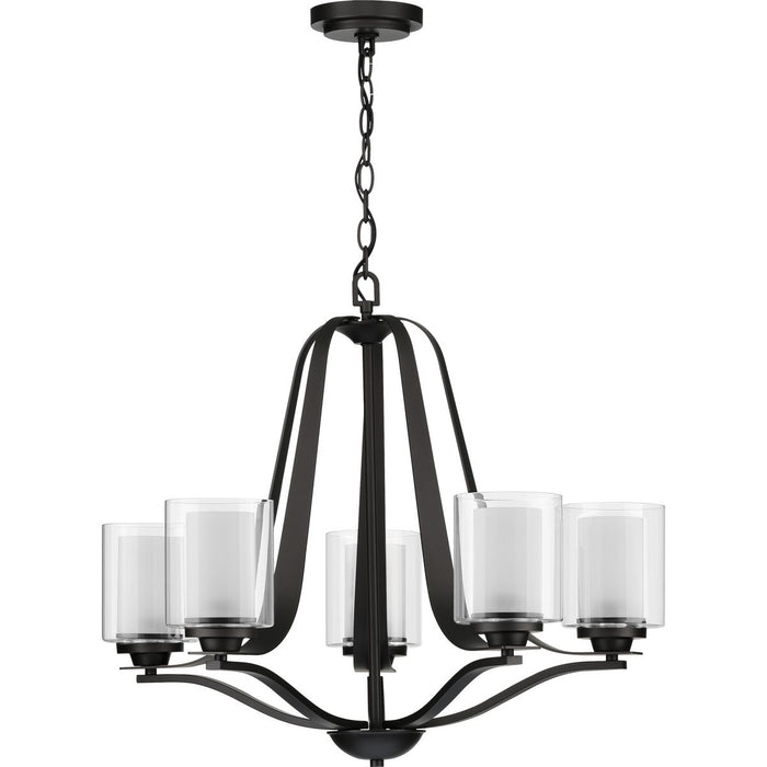 Progress Lighting Kene Collection Graphite Five-Light Chandelier (P400095-143)