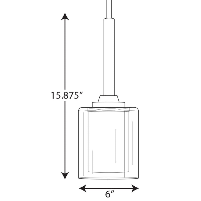Progress Lighting Kene Collection Graphite One-Light Mini-Pendant (P500103-143)