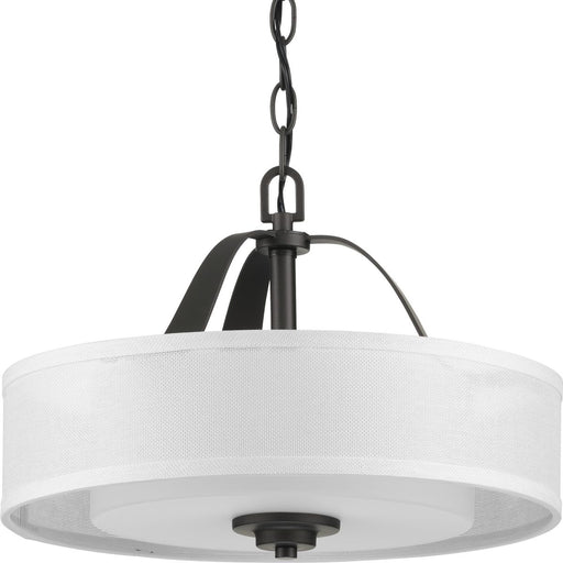 Progress Lighting Kene Collection Graphite Two-Light Semi-Flush Convertible (P350098-143)