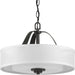 Progress Lighting Kene Collection Graphite Two-Light Semi-Flush Convertible (P350098-143)