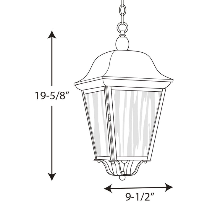 Progress Lighting Kiawah Collection Three-Light Hanging Lantern (P550001-031)