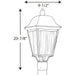 Progress Lighting Kiawah Collection Three-Light Post Lantern (P540001-031)