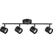 Progress Lighting Kitson Collection Black Four-Head Multi-Directional Track (P900014-031)