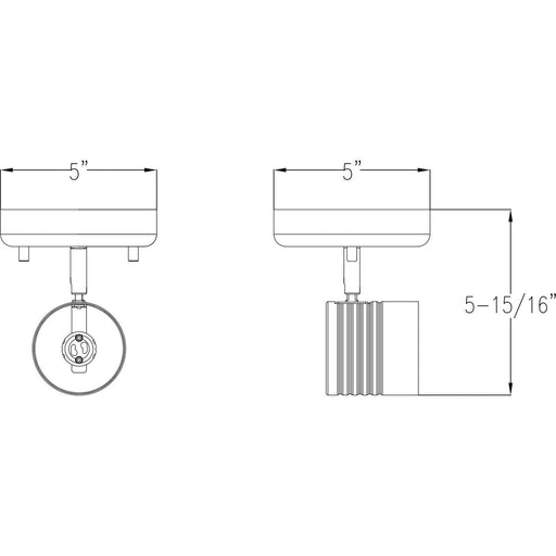 Progress Lighting Kitson Collection Brushed Nickel One-Head Multi-Directional Track (P900013-009)