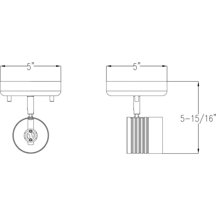 Progress Lighting Kitson Collection Brushed Nickel One-Head Multi-Directional Track (P900013-009)