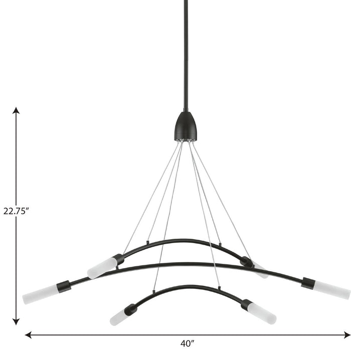 Progress Lighting Kylo Collection 6 Light LED Chandelier (P400263-031-30)