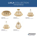 Progress Lighting Laila Collection 60W Five-Light Chandelier Vintage Brass (P400324-163)