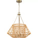 Progress Lighting Laila Collection 60W Four-Light Chandelier Vintage Brass (P400323-163)