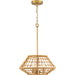 Progress Lighting Laila Collection 60W Three-Light Semi-Flush Mount Convertible Vintage Brass (P350246-163)