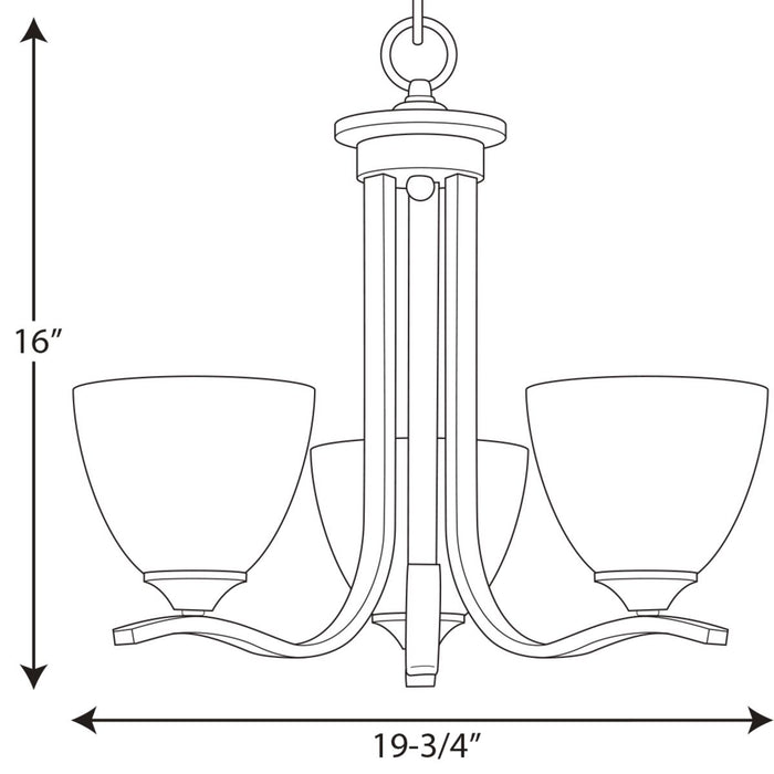 Progress Lighting Laird Collection Three-Light Chandelier (P400062-009)