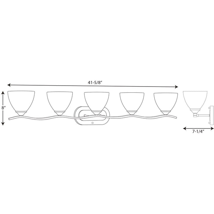 Progress Lighting Laird Five-Light Bath And Vanity (P300099-009)