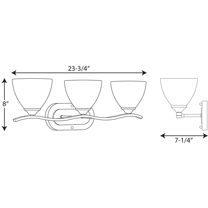 Progress Lighting Laird Three-Light Bath And Vanity (P300097-009)